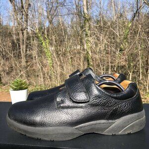 Dr. Comfort William Comfort Shoe‎ Single Strap Black Leather MENS Size 11 Wide